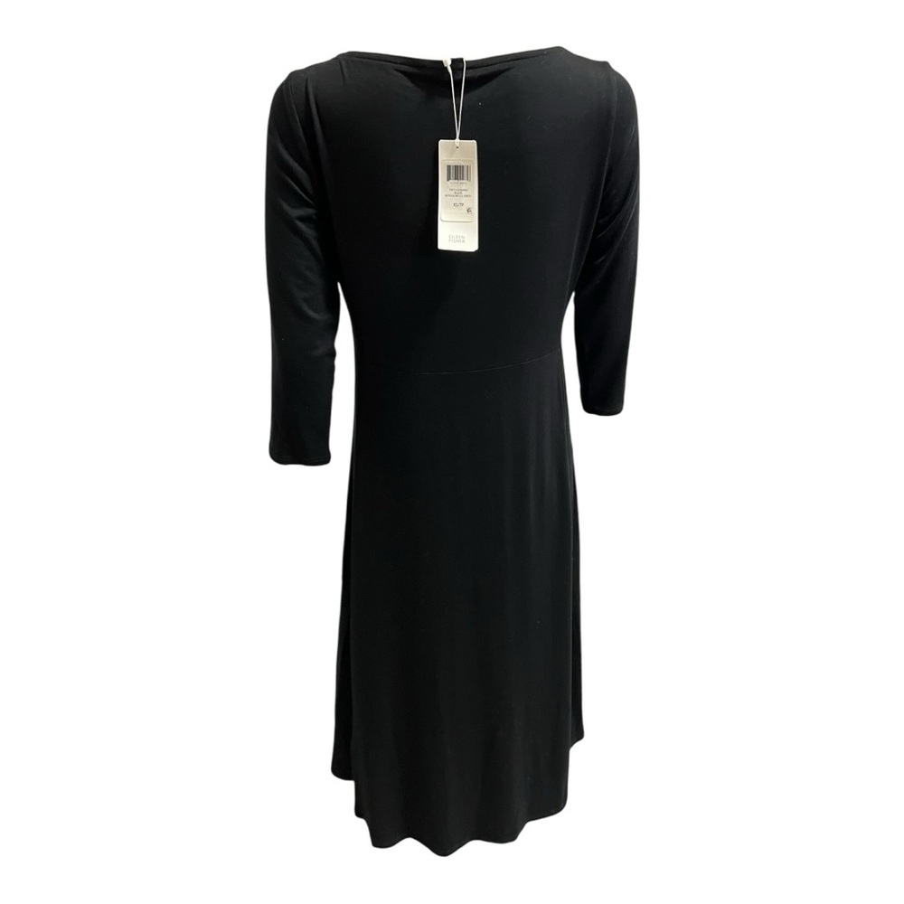 Eileen Fisher Viscose-Jersey Bateau-Neck Midi Dress - XS/TP - Picture 3 of 8